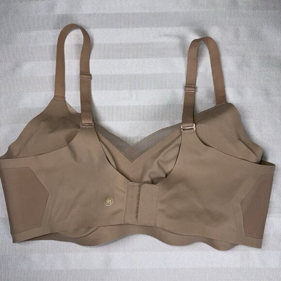 Honeylove Crossover Bra Size XL Beige Nude Tan LWBR0302 Wireless Removable Pads - Picture 4 of 13